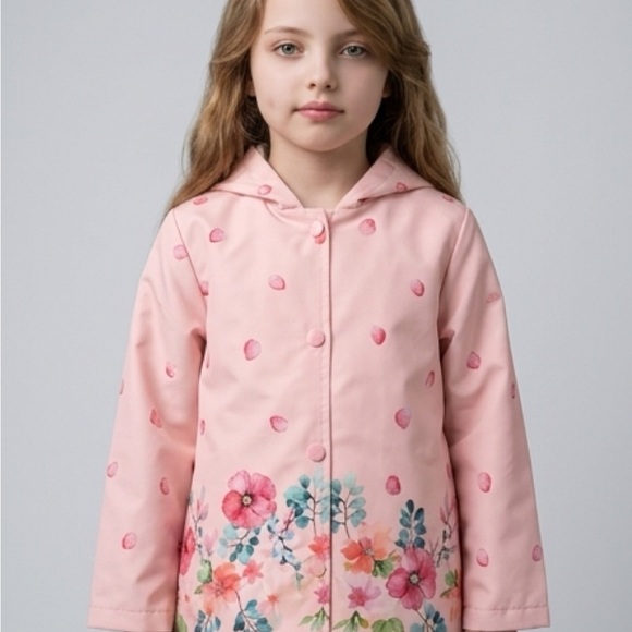 Little Me Pink Floral Raincoat - Picture 7 of 7